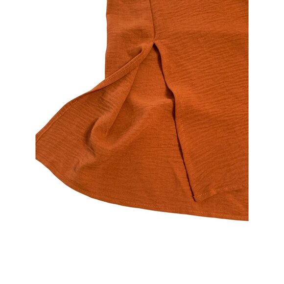 Ophelia Roe Button Front Belted Cinnamon Shirt Dress With Pockets Size Varies - Picture 7 of 9